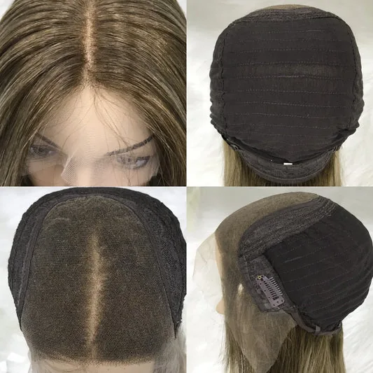 טופר קו שיער תחרה קשור ידנית מלא
